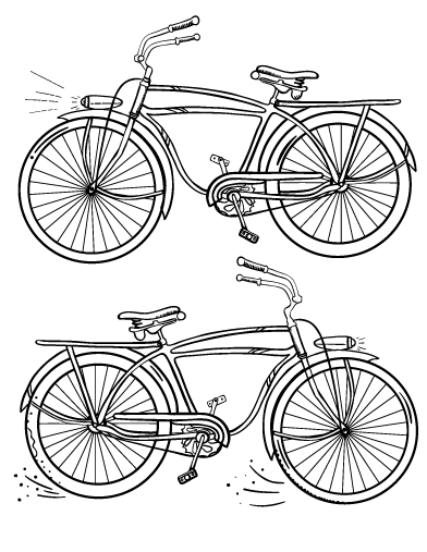 Coloring page: Bike / Bicycle (Transportation) #136991 - Free Printable Coloring Pages