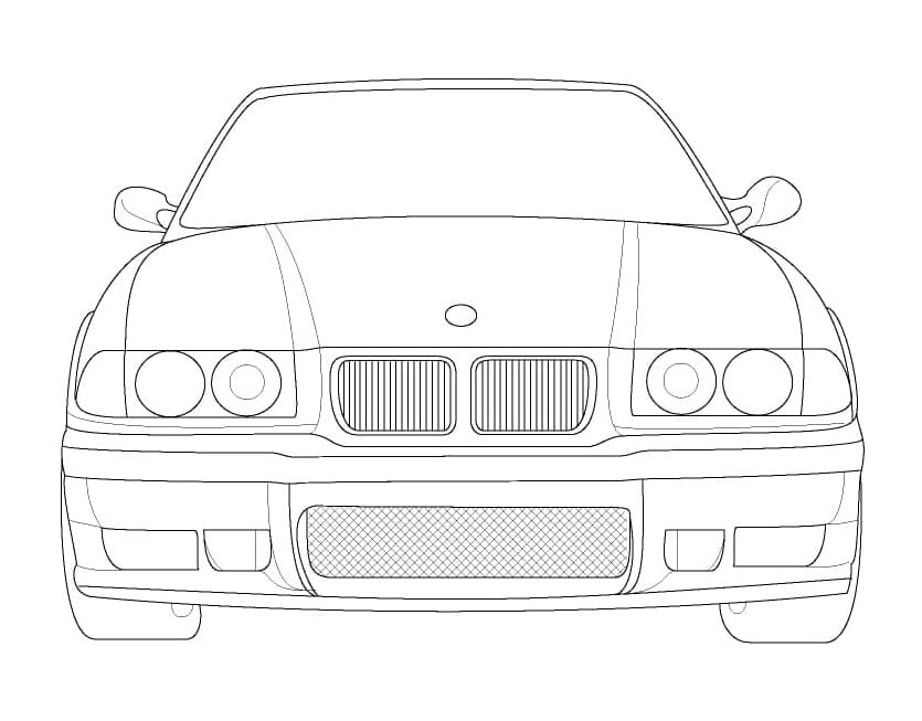 Free printable BMW coloring page #204399 from Transportation collection