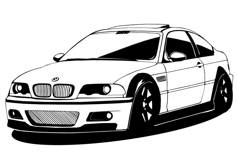 Free printable BMW coloring page #204401 from Transportation collection