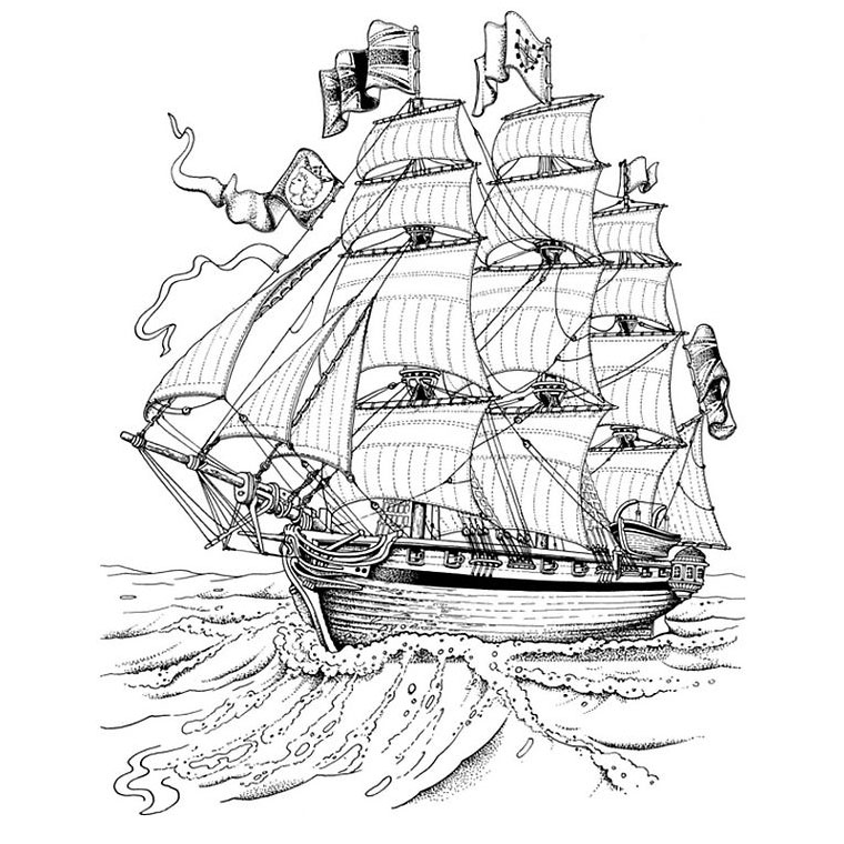 Coloring page: Boat / Ship (Transportation) #137439 - Free Printable Coloring Pages