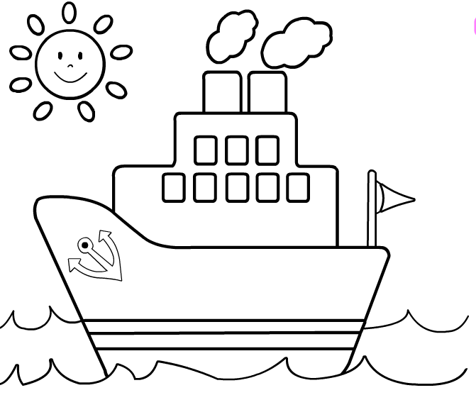 Coloring page: Boat / Ship (Transportation) #137470 - Free Printable Coloring Pages