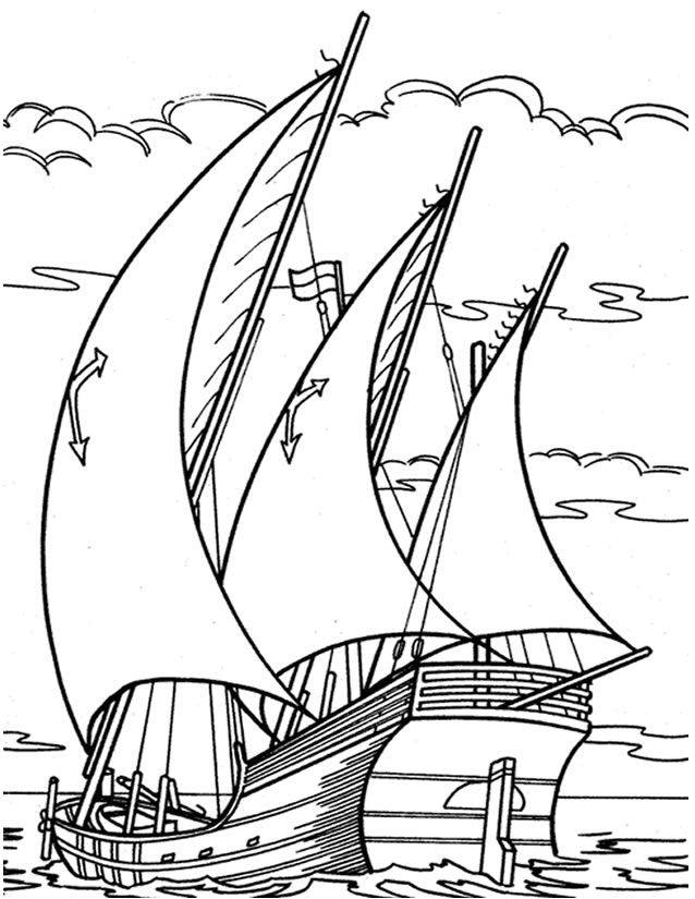 Coloring page: Boat / Ship (Transportation) #137485 - Free Printable Coloring Pages