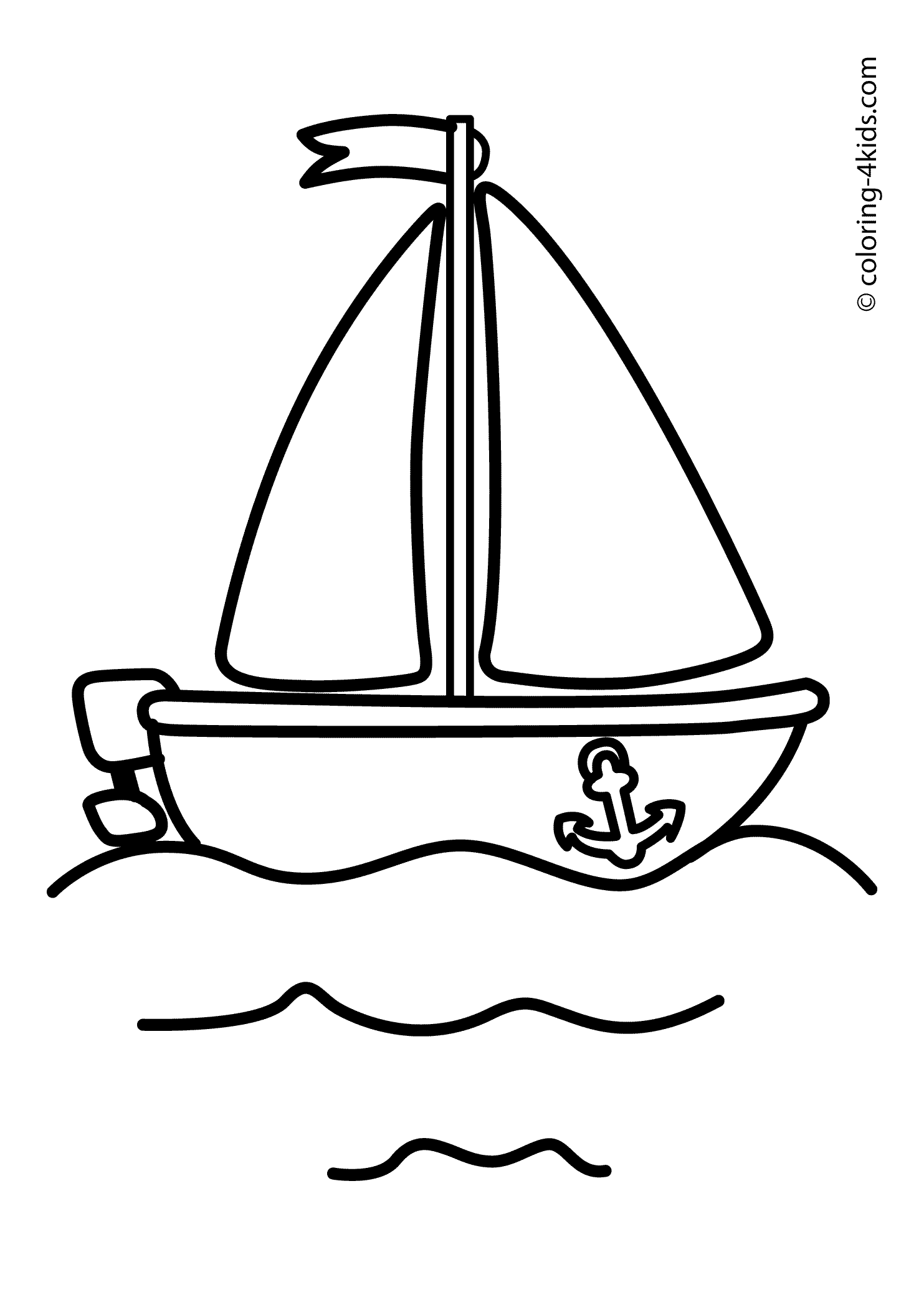 free coloring pages boats