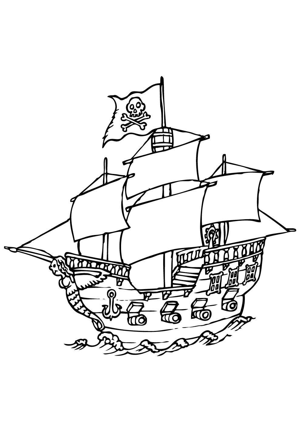 Coloring page: Boat / Ship (Transportation) #137590 - Free Printable Coloring Pages