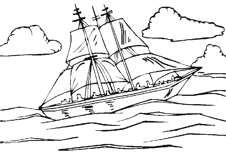 Coloring page: Boat / Ship (Transportation) #137648 - Free Printable Coloring Pages