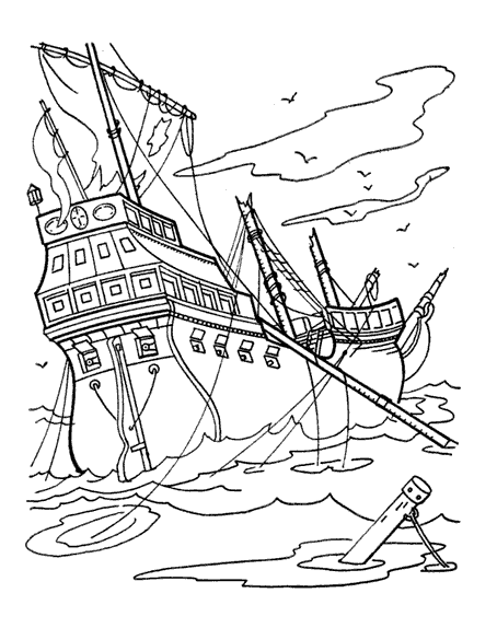 Coloring page: Boat / Ship (Transportation) #137684 - Free Printable Coloring Pages