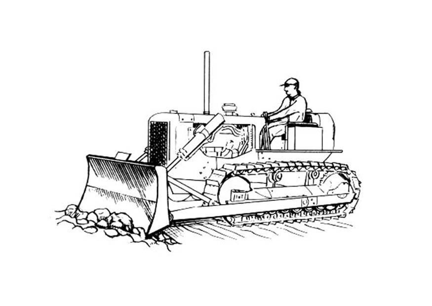 Coloring page: Bulldozer / Mecanic Shovel (Transportation) #141686 - Free Printable Coloring Pages