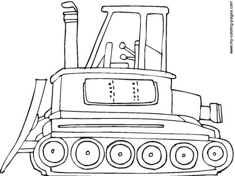 Coloring page: Bulldozer / Mecanic Shovel (Transportation) #141688 - Free Printable Coloring Pages