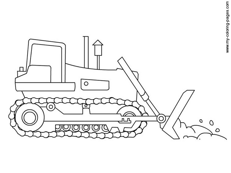 Coloring page: Bulldozer / Mecanic Shovel (Transportation) #141694 - Free Printable Coloring Pages