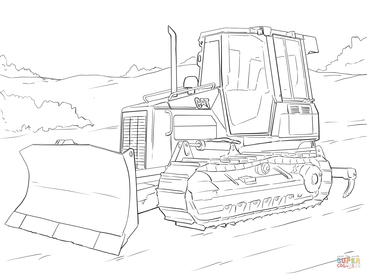 Coloring page: Bulldozer / Mecanic Shovel (Transportation) #141697 - Free Printable Coloring Pages