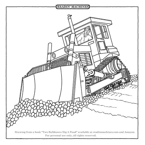 Coloring page: Bulldozer / Mecanic Shovel (Transportation) #141701 - Free Printable Coloring Pages