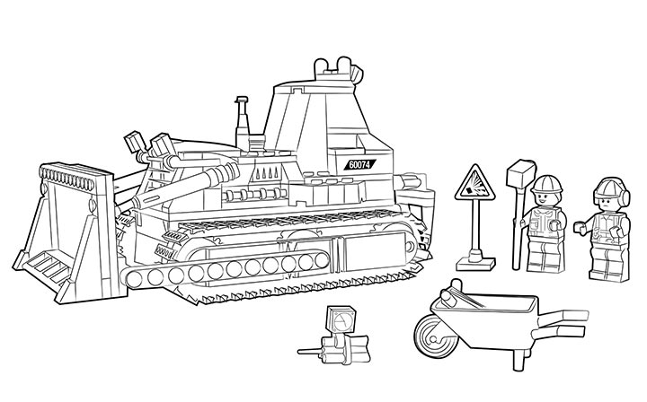 Coloring page: Bulldozer / Mecanic Shovel (Transportation) #141705 - Free Printable Coloring Pages
