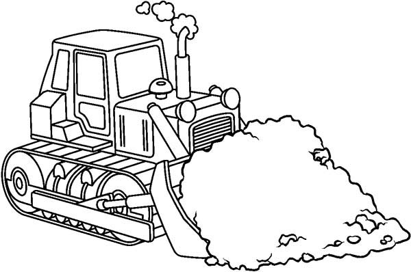 Coloring page: Bulldozer / Mecanic Shovel (Transportation) #141754 - Free Printable Coloring Pages