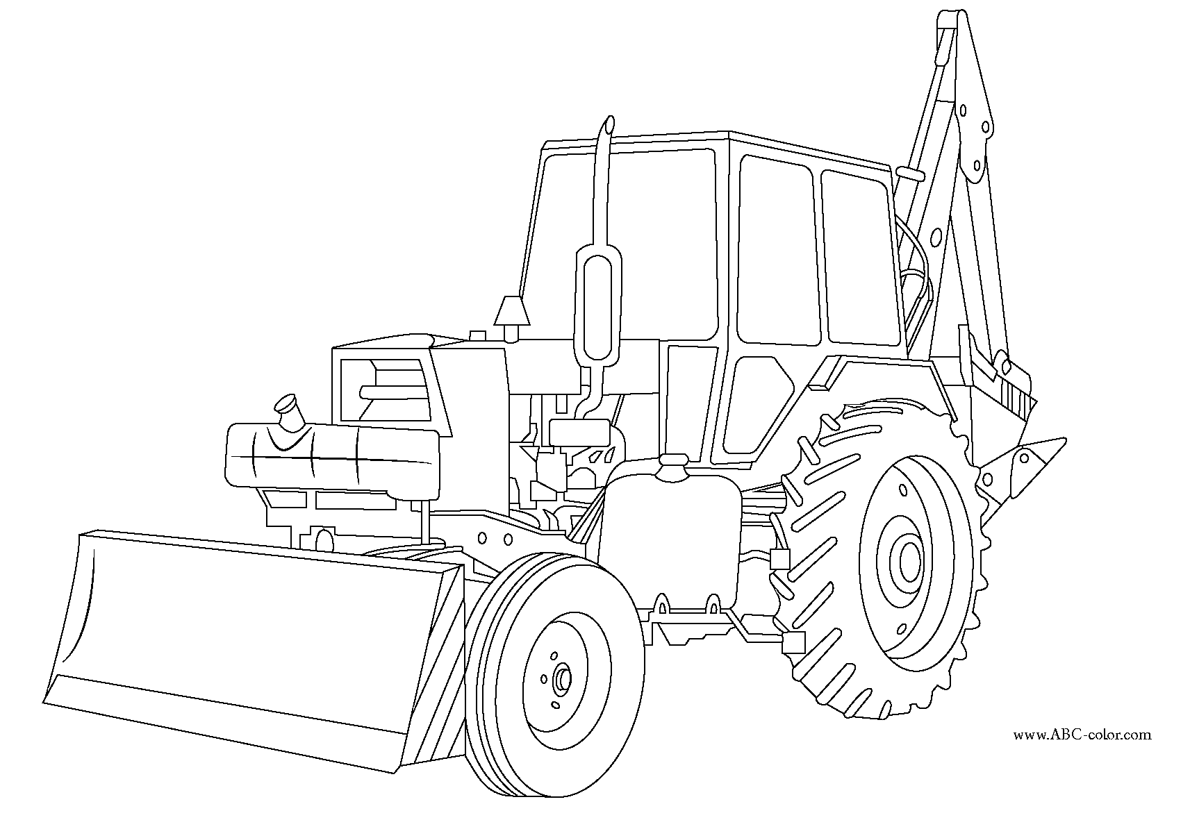 Coloring page: Bulldozer / Mecanic Shovel (Transportation) #141773 - Free Printable Coloring Pages