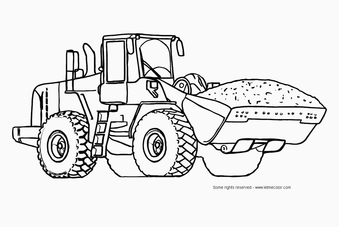 Coloring page: Bulldozer / Mecanic Shovel (Transportation) #141774 - Free Printable Coloring Pages