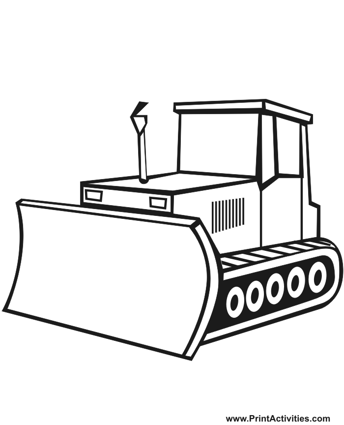 Coloring page: Bulldozer / Mecanic Shovel (Transportation) #141781 - Free Printable Coloring Pages