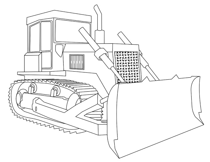 Coloring page: Bulldozer / Mecanic Shovel (Transportation) #141784 - Free Printable Coloring Pages