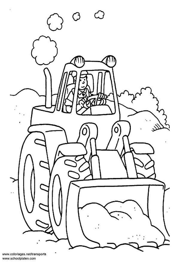Coloring page: Bulldozer / Mecanic Shovel (Transportation) #141796 - Free Printable Coloring Pages