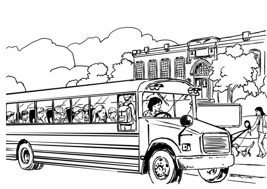 Coloring page: Bus (Transportation) #135294 - Free Printable Coloring Pages