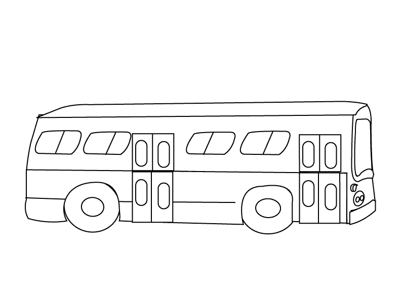 Coloring page: Bus (Transportation) #135301 - Free Printable Coloring Pages