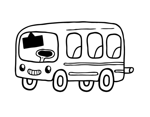 Coloring page: Bus (Transportation) #135315 - Free Printable Coloring Pages