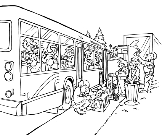 Coloring page: Bus (Transportation) #135356 - Free Printable Coloring Pages