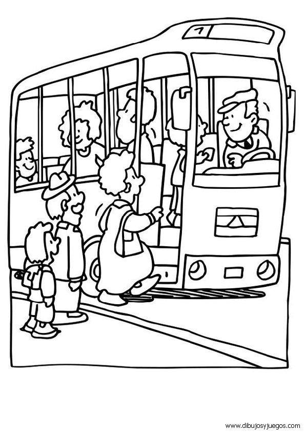 Coloring page: Bus (Transportation) #135361 - Free Printable Coloring Pages