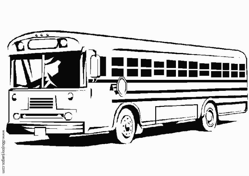 Coloring page: Bus (Transportation) #135375 - Free Printable Coloring Pages