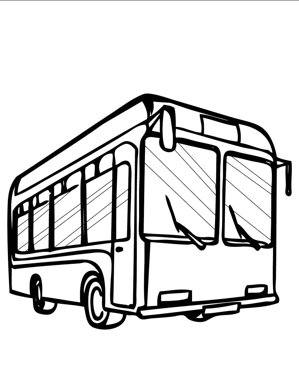 Coloring page: Bus (Transportation) #135384 - Free Printable Coloring Pages