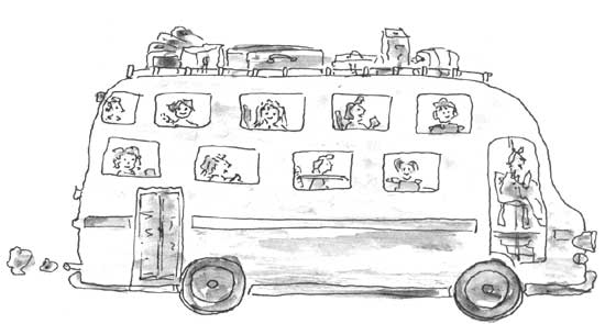 Coloring page: Bus (Transportation) #135386 - Free Printable Coloring Pages