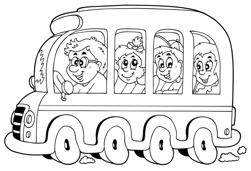 Coloring page: Bus (Transportation) #135521 - Free Printable Coloring Pages