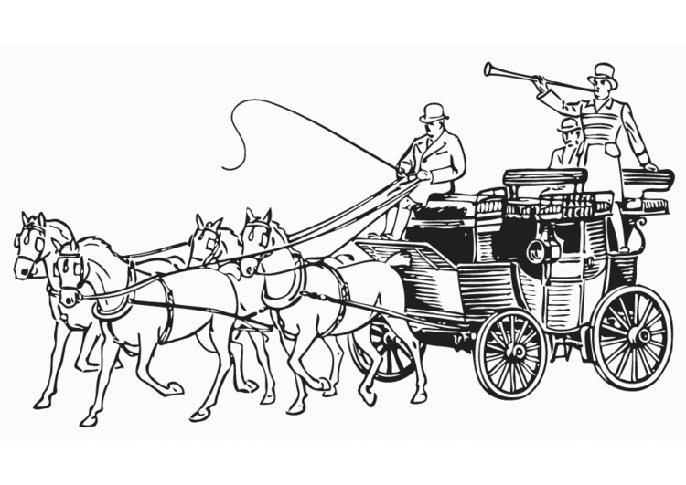 Coloring page: Carriage (Transportation) #146194 - Free Printable Coloring Pages