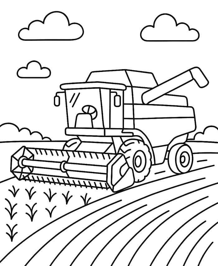Free printable Combine Harvester coloring page #221898 from Transportation collection