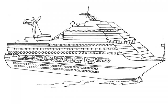 Coloring page: Cruise ship / Paquebot (Transportation) #140711 - Free Printable Coloring Pages