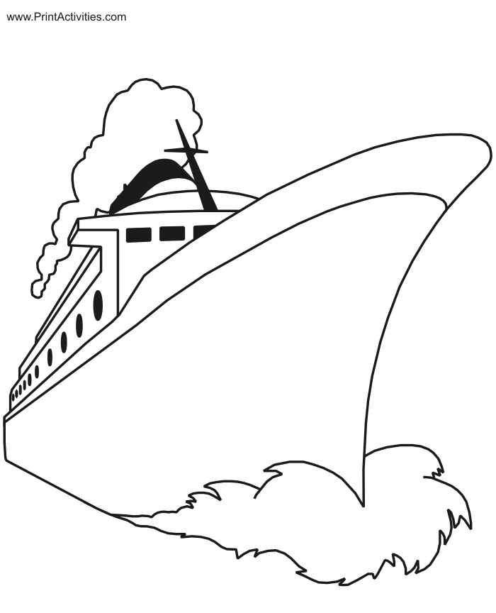 Coloring page: Cruise ship / Paquebot (Transportation) #140786 - Free Printable Coloring Pages