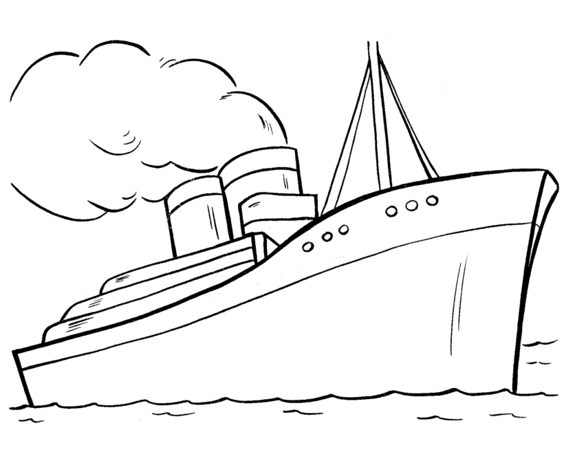 Coloring page: Cruise ship / Paquebot (Transportation) #140794 - Free Printable Coloring Pages