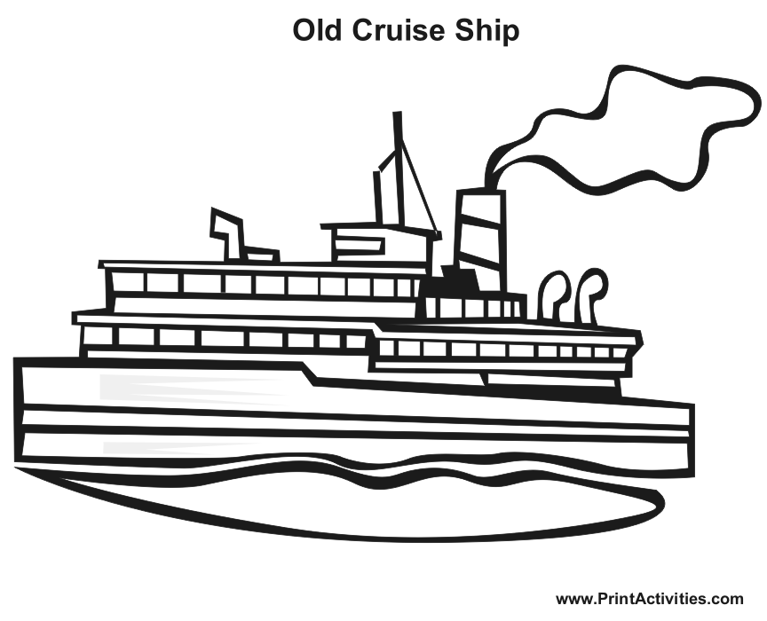 Coloring page: Cruise ship / Paquebot (Transportation) #140801 - Free Printable Coloring Pages
