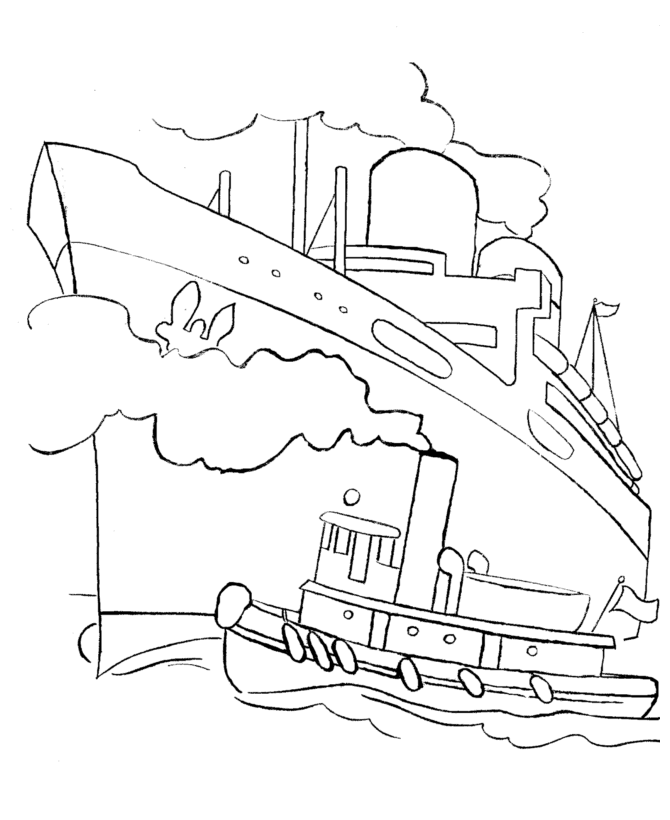 Coloring page: Cruise ship / Paquebot (Transportation) #140809 - Free Printable Coloring Pages
