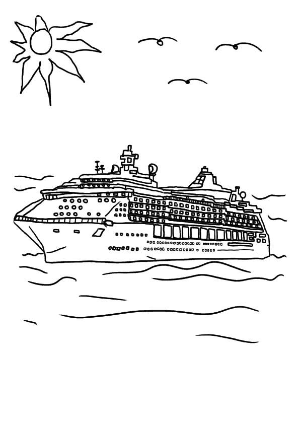 Coloring page: Cruise ship / Paquebot (Transportation) #140870 - Free Printable Coloring Pages