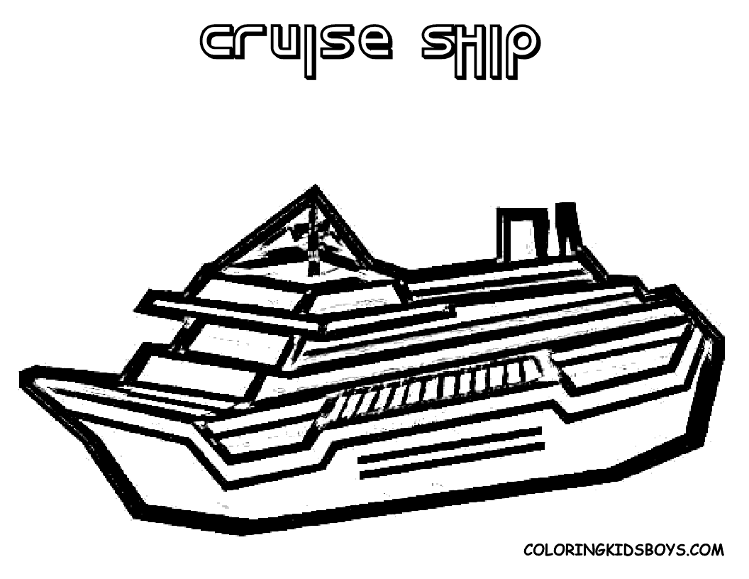 Coloring page: Cruise ship / Paquebot (Transportation) #140921 - Free Printable Coloring Pages