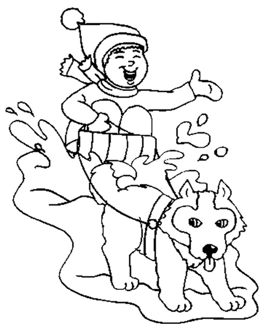 Coloring page: Dog Sled (Transportation) #142877 - Free Printable Coloring Pages