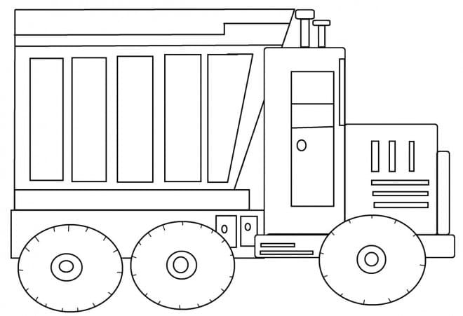 Free printable Dump Truck coloring page #201992 from Transportation collection