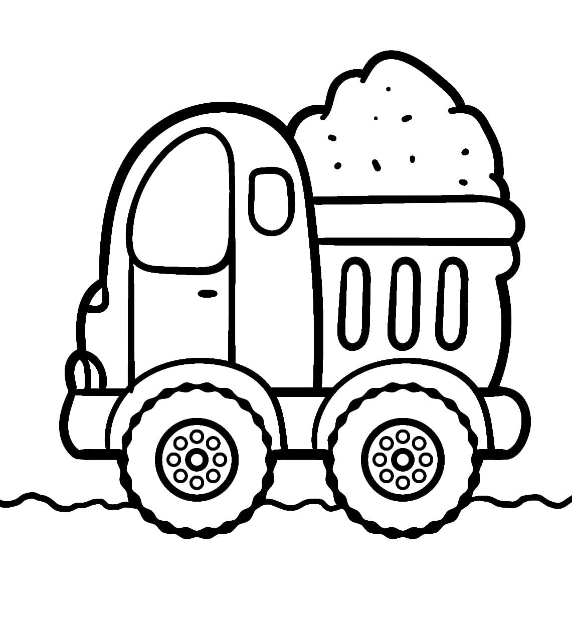 Free printable Dump Truck coloring page #202009 from Transportation collection Free printable Dump Truck coloring page #202009 from Transportation collection