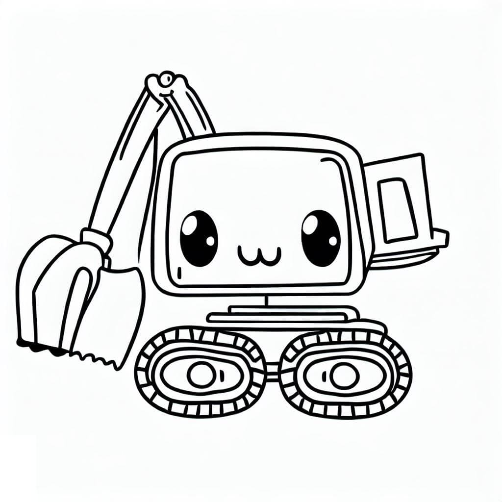 Free printable Excavator coloring page #187892 from Transportation collection