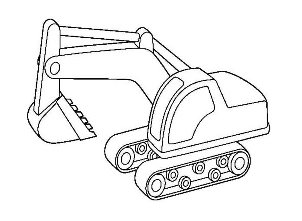 Free printable Excavator coloring page #187896 from Transportation collection Free printable Excavator coloring page #187896 from Transportation collection