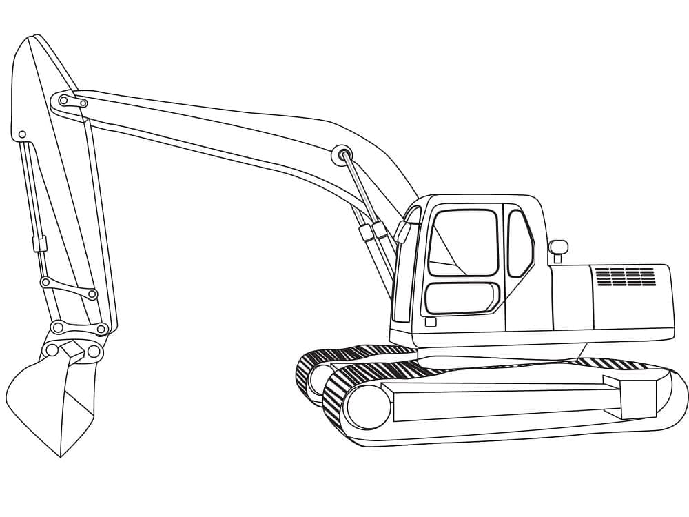 Free printable Excavator coloring page #187900 from Transportation collection