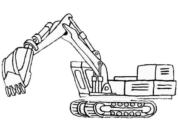 Free printable Excavator coloring page #187905 from Transportation collection