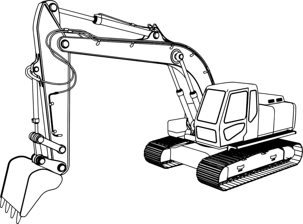 Free printable Excavator coloring page #187908 from Transportation collection