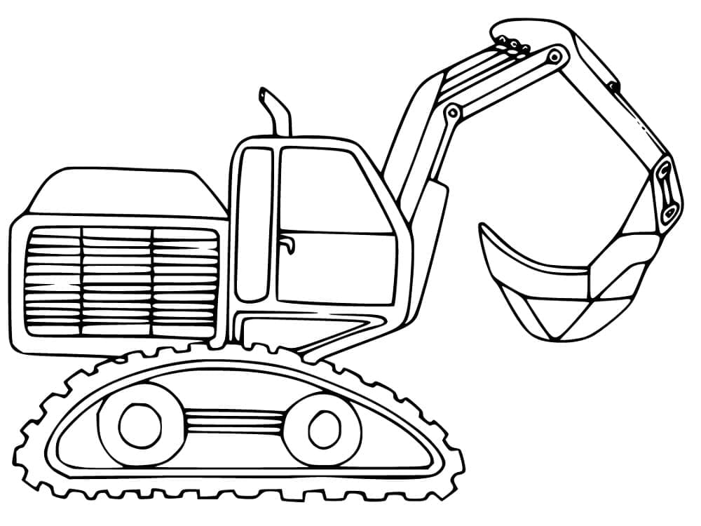 Free printable Excavator coloring page #187910 from Transportation collection