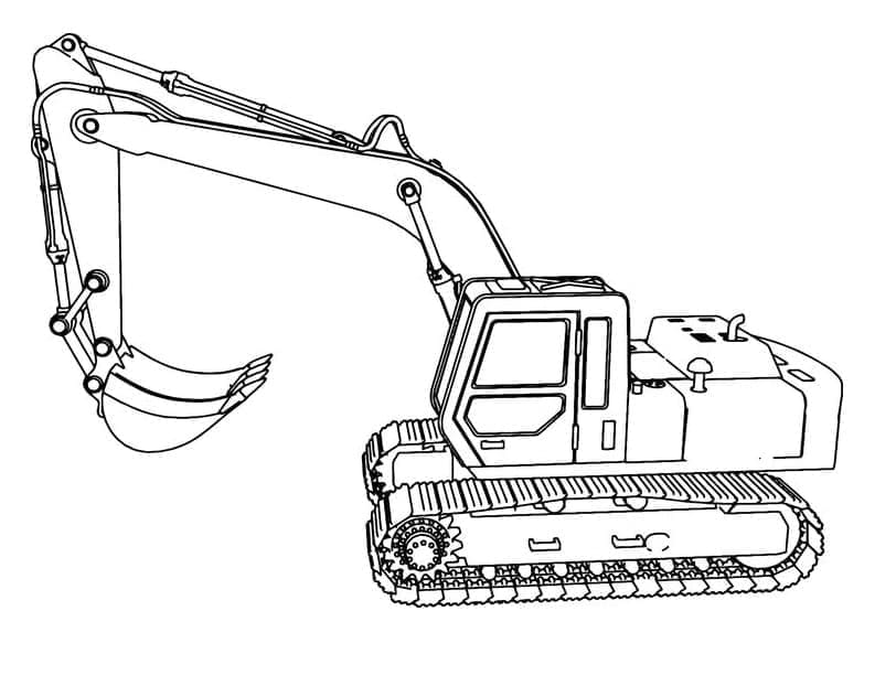 Free printable Excavator coloring page #187922 from Transportation collection